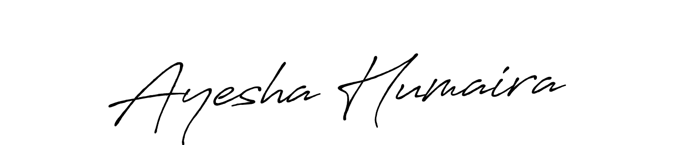 The best way (Antro_Vectra_Bolder) to make a short signature is to pick only two or three words in your name. The name Ayesha Humaira include a total of six letters. For converting this name. Ayesha Humaira signature style 7 images and pictures png