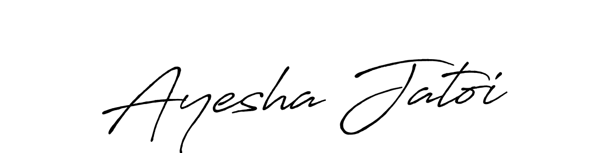 Ayesha Jatoi stylish signature style. Best Handwritten Sign (Antro_Vectra_Bolder) for my name. Handwritten Signature Collection Ideas for my name Ayesha Jatoi. Ayesha Jatoi signature style 7 images and pictures png