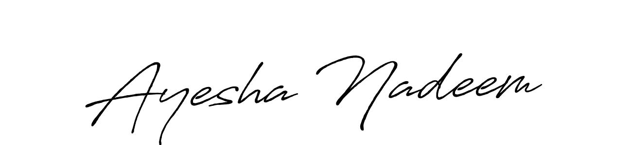 You should practise on your own different ways (Antro_Vectra_Bolder) to write your name (Ayesha Nadeem) in signature. don't let someone else do it for you. Ayesha Nadeem signature style 7 images and pictures png