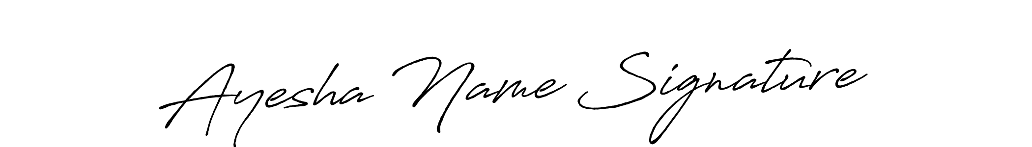 Design your own signature with our free online signature maker. With this signature software, you can create a handwritten (Antro_Vectra_Bolder) signature for name Ayesha Name Signature. Ayesha Name Signature signature style 7 images and pictures png