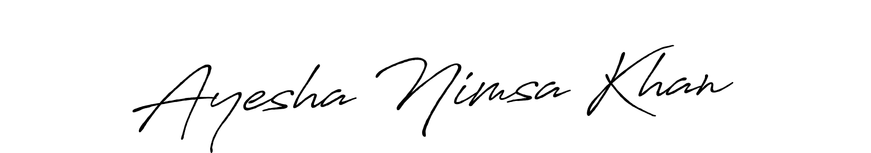 Check out images of Autograph of Ayesha Nimsa Khan name. Actor Ayesha Nimsa Khan Signature Style. Antro_Vectra_Bolder is a professional sign style online. Ayesha Nimsa Khan signature style 7 images and pictures png