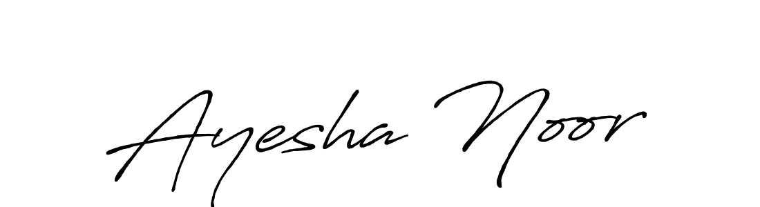 Make a beautiful signature design for name Ayesha Noor. With this signature (Antro_Vectra_Bolder) style, you can create a handwritten signature for free. Ayesha Noor signature style 7 images and pictures png