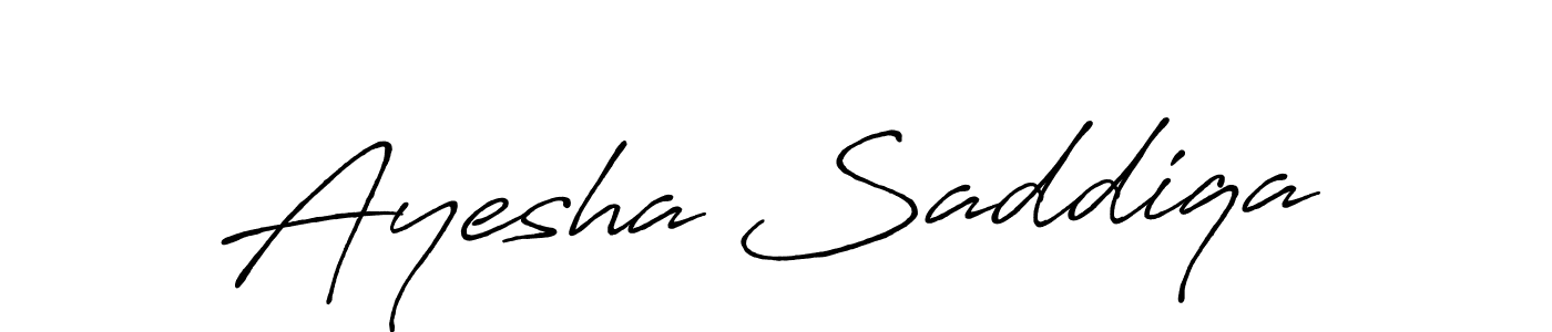 Design your own signature with our free online signature maker. With this signature software, you can create a handwritten (Antro_Vectra_Bolder) signature for name Ayesha Saddiqa. Ayesha Saddiqa signature style 7 images and pictures png