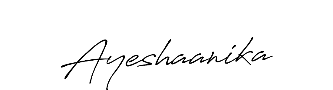 How to make Ayeshaanika name signature. Use Antro_Vectra_Bolder style for creating short signs online. This is the latest handwritten sign. Ayeshaanika signature style 7 images and pictures png