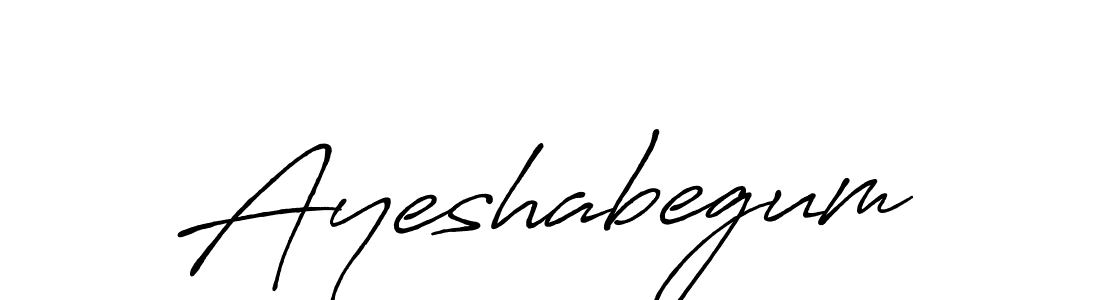 Also we have Ayeshabegum name is the best signature style. Create professional handwritten signature collection using Antro_Vectra_Bolder autograph style. Ayeshabegum signature style 7 images and pictures png