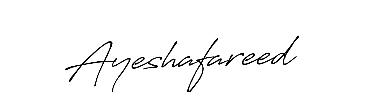 Make a beautiful signature design for name Ayeshafareed. With this signature (Antro_Vectra_Bolder) style, you can create a handwritten signature for free. Ayeshafareed signature style 7 images and pictures png