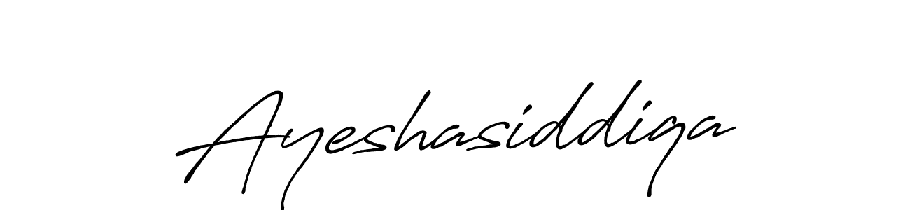Create a beautiful signature design for name Ayeshasiddiqa. With this signature (Antro_Vectra_Bolder) fonts, you can make a handwritten signature for free. Ayeshasiddiqa signature style 7 images and pictures png