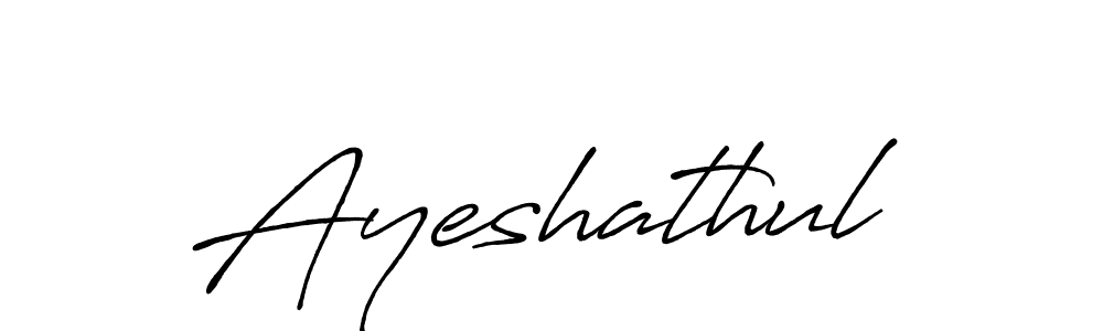 Make a beautiful signature design for name Ayeshathul. With this signature (Antro_Vectra_Bolder) style, you can create a handwritten signature for free. Ayeshathul signature style 7 images and pictures png