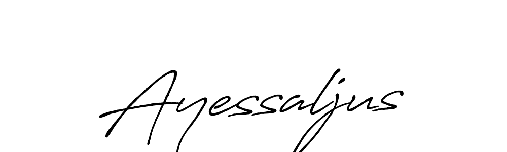 Use a signature maker to create a handwritten signature online. With this signature software, you can design (Antro_Vectra_Bolder) your own signature for name Ayessaljus. Ayessaljus signature style 7 images and pictures png