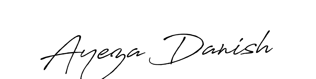 The best way (Antro_Vectra_Bolder) to make a short signature is to pick only two or three words in your name. The name Ayeza Danish include a total of six letters. For converting this name. Ayeza Danish signature style 7 images and pictures png