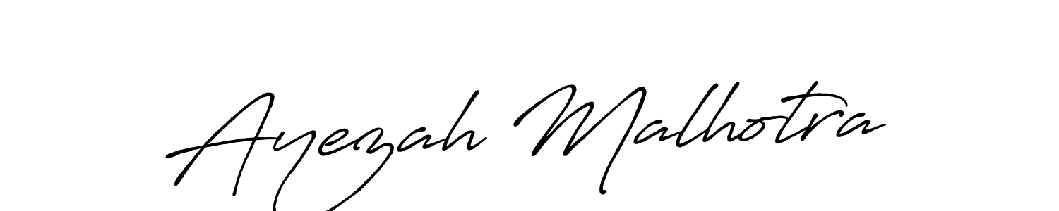 Use a signature maker to create a handwritten signature online. With this signature software, you can design (Antro_Vectra_Bolder) your own signature for name Ayezah Malhotra. Ayezah Malhotra signature style 7 images and pictures png