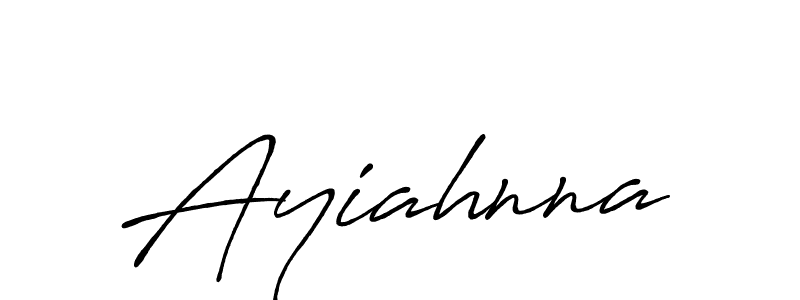 Use a signature maker to create a handwritten signature online. With this signature software, you can design (Antro_Vectra_Bolder) your own signature for name Ayiahnna. Ayiahnna signature style 7 images and pictures png
