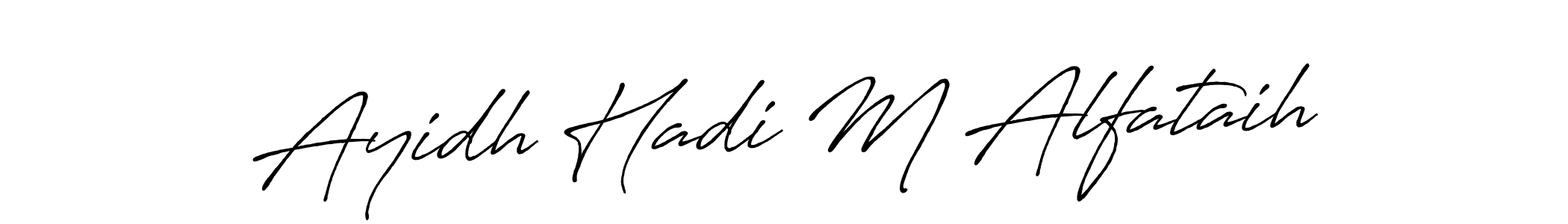 Also You can easily find your signature by using the search form. We will create Ayidh Hadi M Alfataih name handwritten signature images for you free of cost using Antro_Vectra_Bolder sign style. Ayidh Hadi M Alfataih signature style 7 images and pictures png