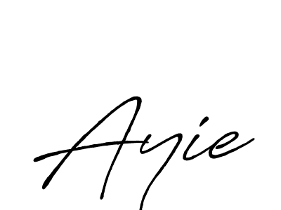 Create a beautiful signature design for name Ayie. With this signature (Antro_Vectra_Bolder) fonts, you can make a handwritten signature for free. Ayie signature style 7 images and pictures png