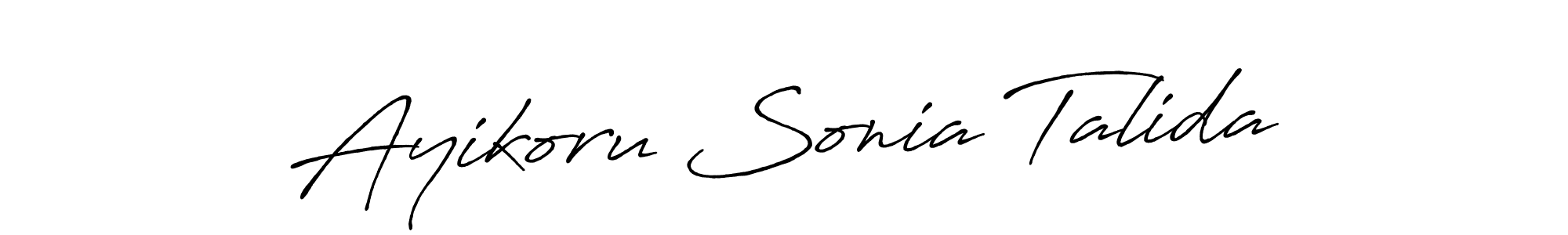 You should practise on your own different ways (Antro_Vectra_Bolder) to write your name (Ayikoru Sonia Talida) in signature. don't let someone else do it for you. Ayikoru Sonia Talida signature style 7 images and pictures png