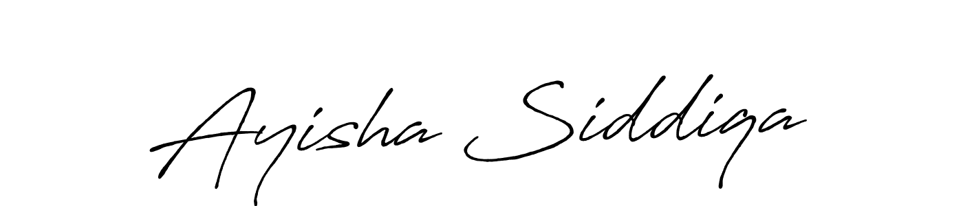 Also we have Ayisha Siddiqa name is the best signature style. Create professional handwritten signature collection using Antro_Vectra_Bolder autograph style. Ayisha Siddiqa signature style 7 images and pictures png