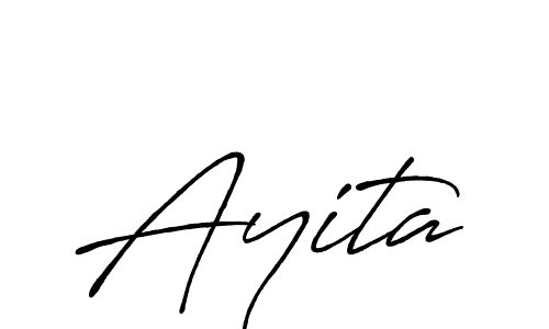 Use a signature maker to create a handwritten signature online. With this signature software, you can design (Antro_Vectra_Bolder) your own signature for name Ayita. Ayita signature style 7 images and pictures png