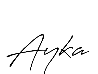 How to make Ayka signature? Antro_Vectra_Bolder is a professional autograph style. Create handwritten signature for Ayka name. Ayka signature style 7 images and pictures png