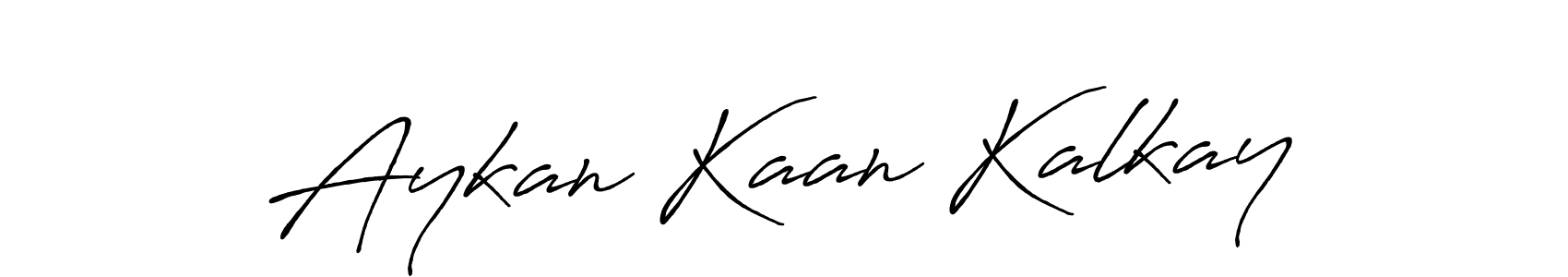 Make a beautiful signature design for name Aykan Kaan Kalkay. With this signature (Antro_Vectra_Bolder) style, you can create a handwritten signature for free. Aykan Kaan Kalkay signature style 7 images and pictures png
