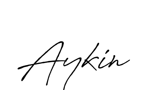 Design your own signature with our free online signature maker. With this signature software, you can create a handwritten (Antro_Vectra_Bolder) signature for name Aykin. Aykin signature style 7 images and pictures png