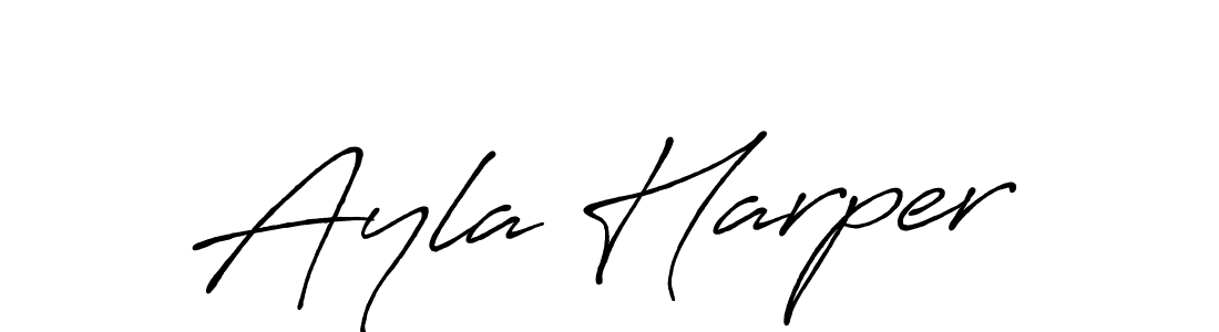 Create a beautiful signature design for name Ayla Harper. With this signature (Antro_Vectra_Bolder) fonts, you can make a handwritten signature for free. Ayla Harper signature style 7 images and pictures png