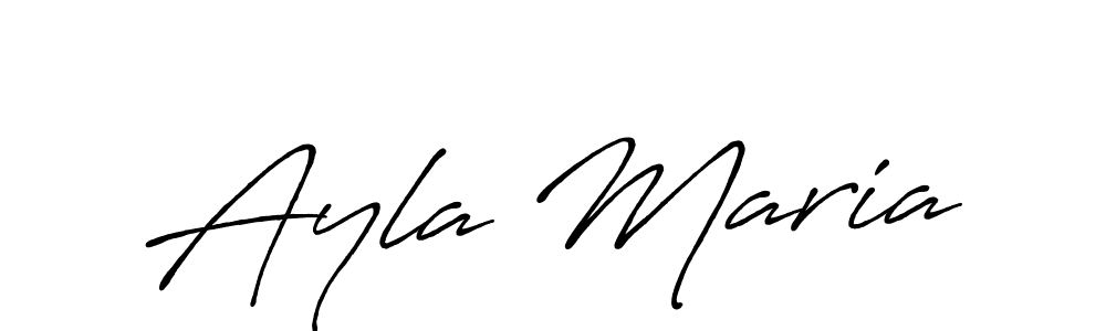 Also You can easily find your signature by using the search form. We will create Ayla Maria name handwritten signature images for you free of cost using Antro_Vectra_Bolder sign style. Ayla Maria signature style 7 images and pictures png