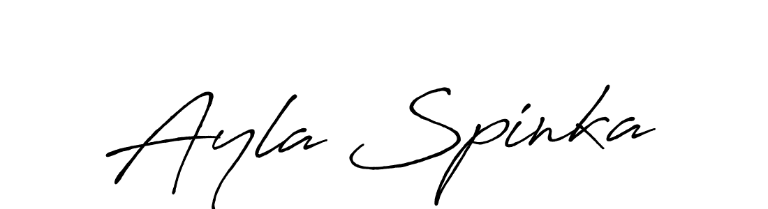 Similarly Antro_Vectra_Bolder is the best handwritten signature design. Signature creator online .You can use it as an online autograph creator for name Ayla Spinka. Ayla Spinka signature style 7 images and pictures png