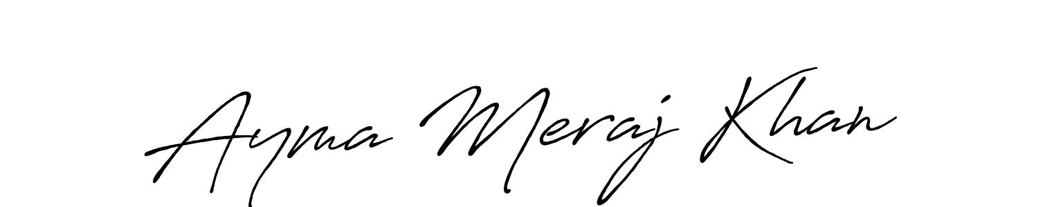 Use a signature maker to create a handwritten signature online. With this signature software, you can design (Antro_Vectra_Bolder) your own signature for name Ayma Meraj Khan. Ayma Meraj Khan signature style 7 images and pictures png