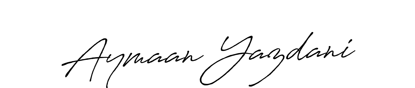 Also we have Aymaan Yazdani name is the best signature style. Create professional handwritten signature collection using Antro_Vectra_Bolder autograph style. Aymaan Yazdani signature style 7 images and pictures png