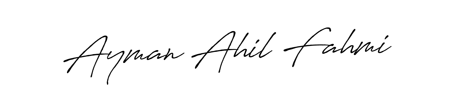 It looks lik you need a new signature style for name Ayman Ahil Fahmi. Design unique handwritten (Antro_Vectra_Bolder) signature with our free signature maker in just a few clicks. Ayman Ahil Fahmi signature style 7 images and pictures png