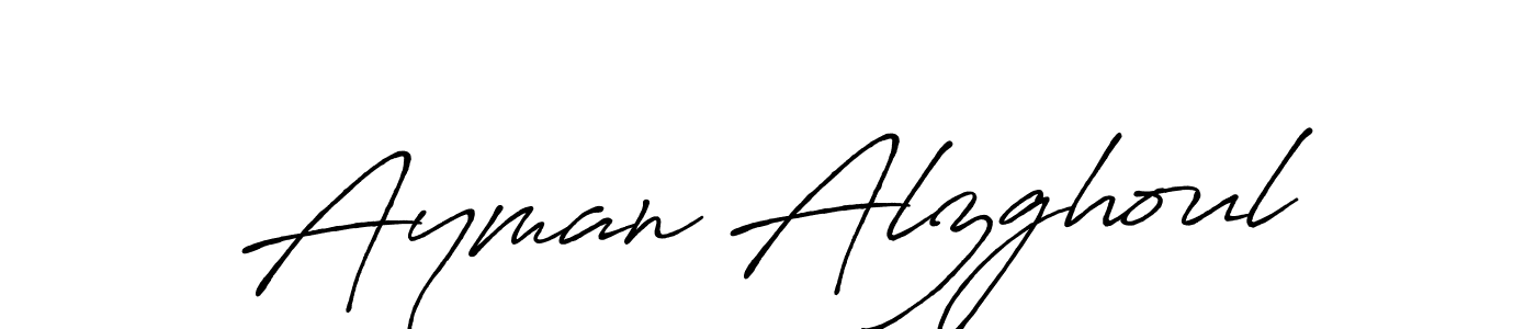 Design your own signature with our free online signature maker. With this signature software, you can create a handwritten (Antro_Vectra_Bolder) signature for name Ayman Alzghoul. Ayman Alzghoul signature style 7 images and pictures png