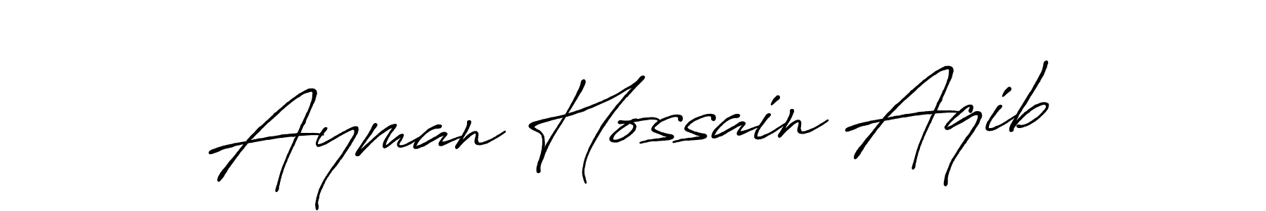 Make a beautiful signature design for name Ayman Hossain Aqib. Use this online signature maker to create a handwritten signature for free. Ayman Hossain Aqib signature style 7 images and pictures png