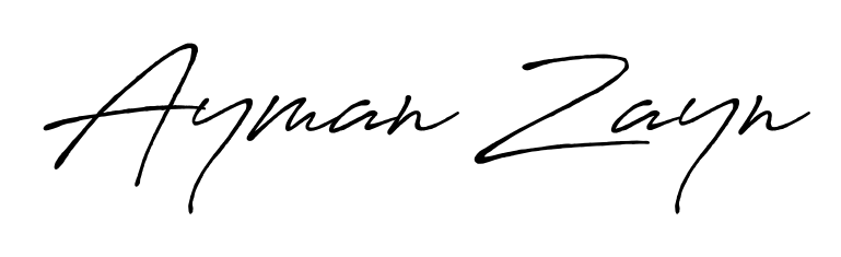 Download transparent PNG signature for name Ayman Zayn styled with Antro_Vectra_Bolder font. Ready to paste directly into PDF and Word agreements. Ayman Zayn signature style 7 images and pictures png
