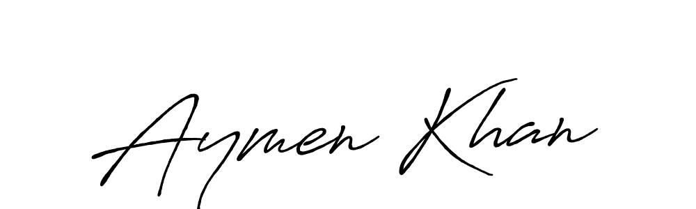 Also we have Aymen Khan name is the best signature style. Create professional handwritten signature collection using Antro_Vectra_Bolder autograph style. Aymen Khan signature style 7 images and pictures png