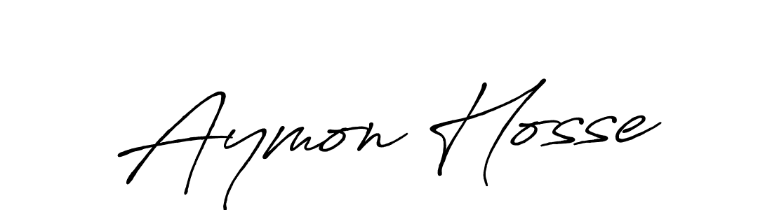 Use a signature maker to create a handwritten signature online. With this signature software, you can design (Antro_Vectra_Bolder) your own signature for name Aymon Hosse. Aymon Hosse signature style 7 images and pictures png