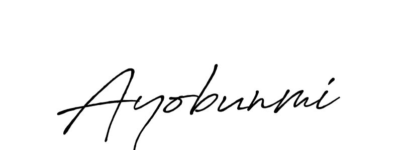 Make a beautiful signature design for name Ayobunmi. With this signature (Antro_Vectra_Bolder) style, you can create a handwritten signature for free. Ayobunmi signature style 7 images and pictures png