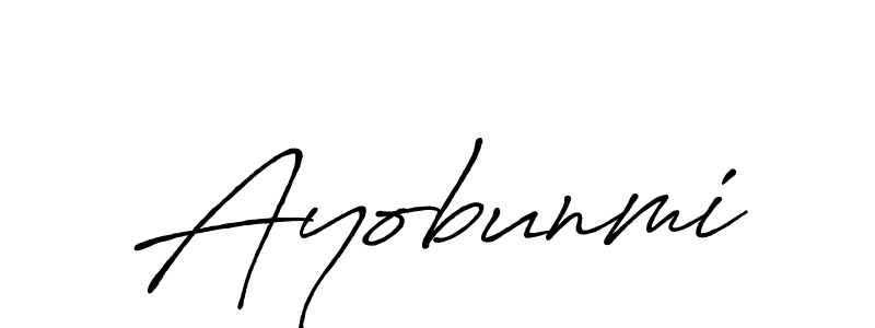 Make a beautiful signature design for name Ayobunmi. With this signature (Antro_Vectra_Bolder) style, you can create a handwritten signature for free. Ayobunmi signature style 7 images and pictures png