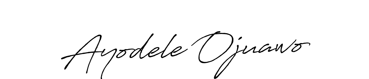 Design your own signature with our free online signature maker. With this signature software, you can create a handwritten (Antro_Vectra_Bolder) signature for name Ayodele Ojuawo. Ayodele Ojuawo signature style 7 images and pictures png