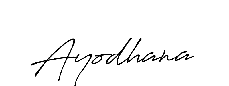 Use a signature maker to create a handwritten signature online. With this signature software, you can design (Antro_Vectra_Bolder) your own signature for name Ayodhana. Ayodhana signature style 7 images and pictures png