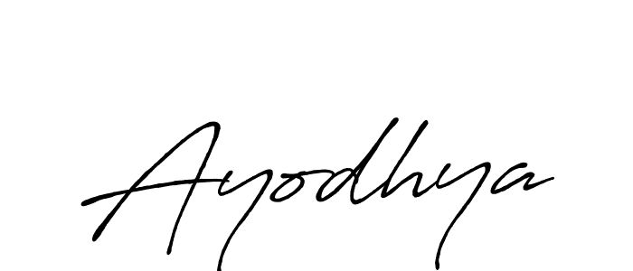 Make a beautiful signature design for name Ayodhya. With this signature (Antro_Vectra_Bolder) style, you can create a handwritten signature for free. Ayodhya signature style 7 images and pictures png