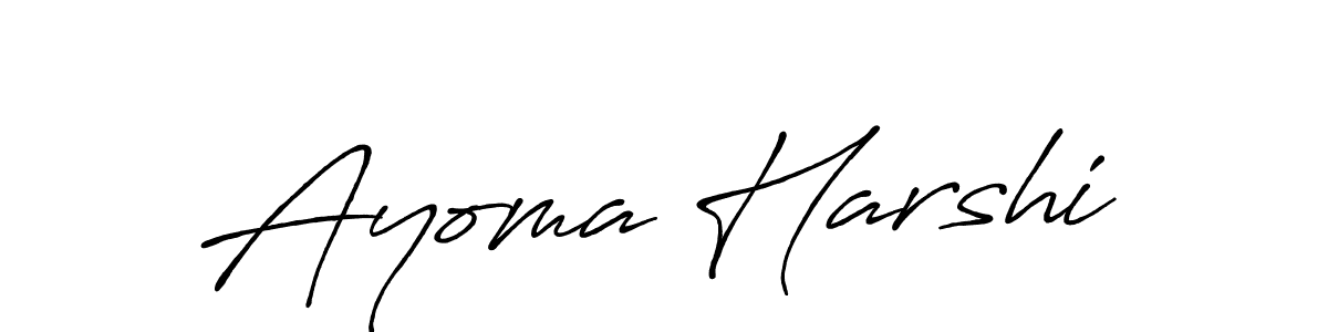 How to make Ayoma Harshi signature? Antro_Vectra_Bolder is a professional autograph style. Create handwritten signature for Ayoma Harshi name. Ayoma Harshi signature style 7 images and pictures png
