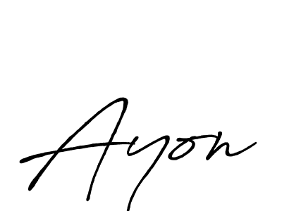 Design your own signature with our free online signature maker. With this signature software, you can create a handwritten (Antro_Vectra_Bolder) signature for name Ayon. Ayon signature style 7 images and pictures png