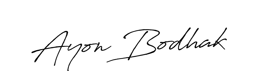 Ayon Bodhak stylish signature style. Best Handwritten Sign (Antro_Vectra_Bolder) for my name. Handwritten Signature Collection Ideas for my name Ayon Bodhak. Ayon Bodhak signature style 7 images and pictures png