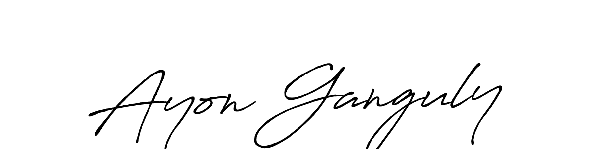 How to make Ayon Ganguly signature? Antro_Vectra_Bolder is a professional autograph style. Create handwritten signature for Ayon Ganguly name. Ayon Ganguly signature style 7 images and pictures png