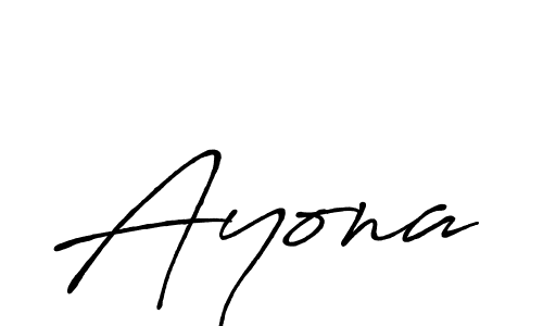 Make a beautiful signature design for name Ayona. With this signature (Antro_Vectra_Bolder) style, you can create a handwritten signature for free. Ayona signature style 7 images and pictures png
