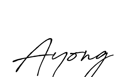 Design your own signature with our free online signature maker. With this signature software, you can create a handwritten (Antro_Vectra_Bolder) signature for name Ayong. Ayong signature style 7 images and pictures png