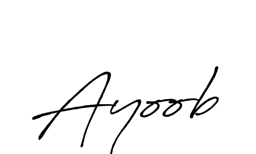 Also we have Ayoob name is the best signature style. Create professional handwritten signature collection using Antro_Vectra_Bolder autograph style. Ayoob signature style 7 images and pictures png