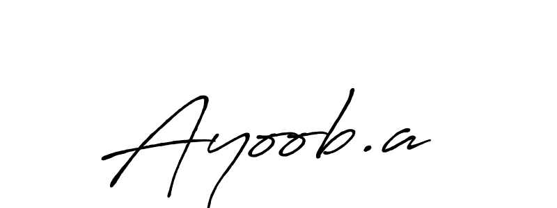 Once you've used our free online signature maker to create your best signature Antro_Vectra_Bolder style, it's time to enjoy all of the benefits that Ayoob.a  name signing documents. Ayoob.a  signature style 7 images and pictures png