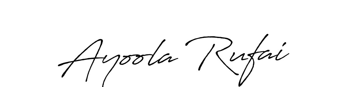 You should practise on your own different ways (Antro_Vectra_Bolder) to write your name (Ayoola Rufai) in signature. don't let someone else do it for you. Ayoola Rufai signature style 7 images and pictures png