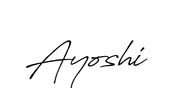 Use a signature maker to create a handwritten signature online. With this signature software, you can design (Antro_Vectra_Bolder) your own signature for name Ayoshi. Ayoshi signature style 7 images and pictures png